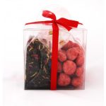 9| Dovana Kubas - Liofilizuotos avietės baltajame šokolade ir arbata, 250 g (100 x 100 x 100 mm)