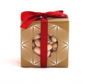 99| Dovana - Pistacijų riešutai dėžutėje, 120 g (76 x 76 x 56 mm)