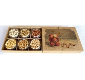 2| Riešutų rinkinys (6 ind.), 1 015 g (315 x 215 x 80 mm)