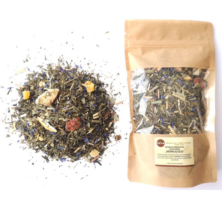 7| Žalioji arbata "DŽIUNGLIŲ GĖLĖS" (natūraliai aromatizuota), 100 g