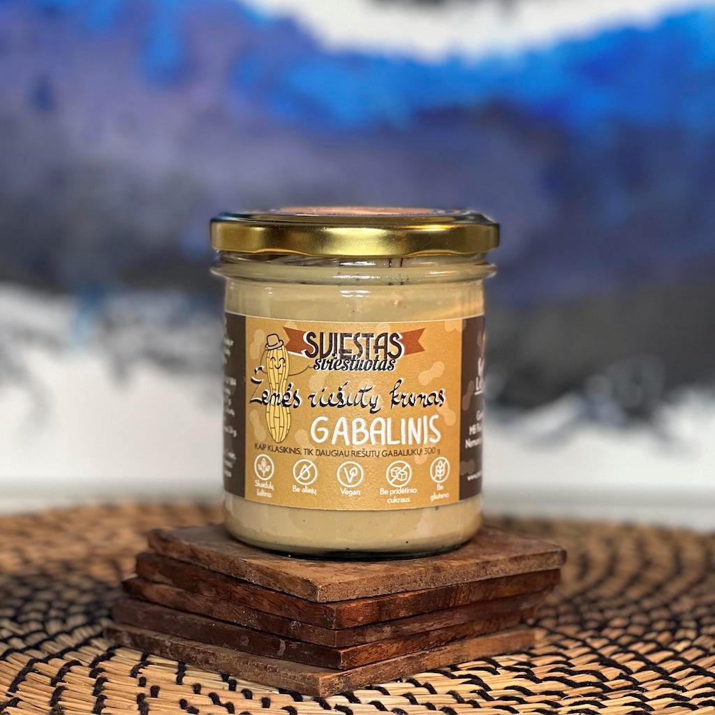 Gabalinis kremas svs SS| Žemės riešutų kremas "Gabalinis", 300 g - Image 1