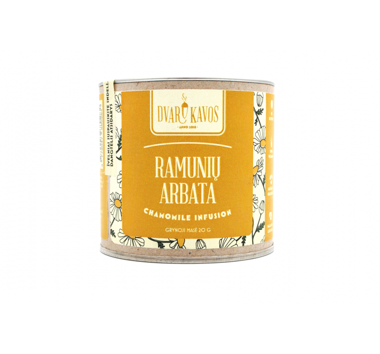 Ramunių žiedų arbata 5| Ramunių žiedų arbata, pagaminta Lietuvoje, 20 g - Image 1