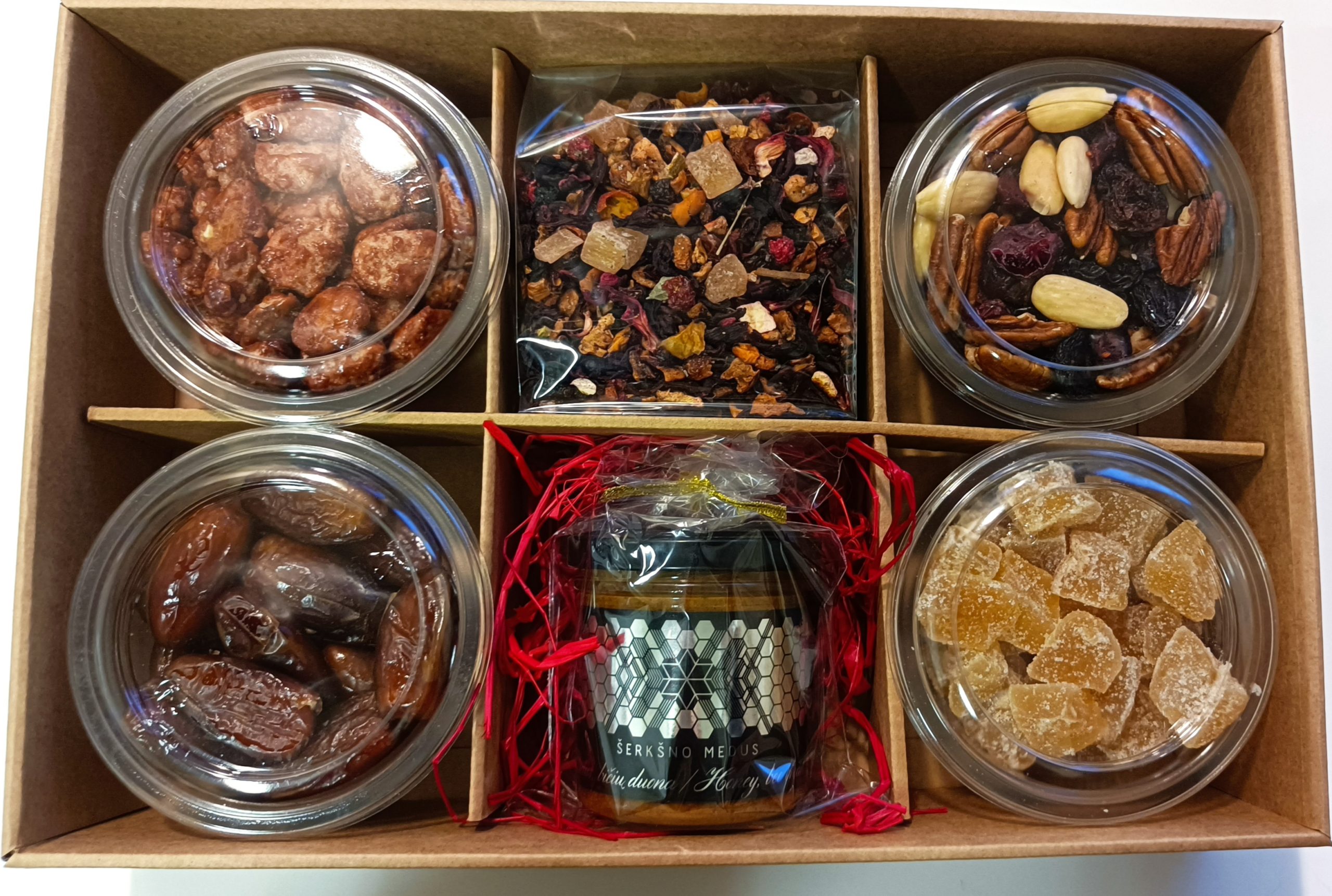 2| "Bičiulių" dovana su medumi, 1070 g (315 x 215 x 80 mm)