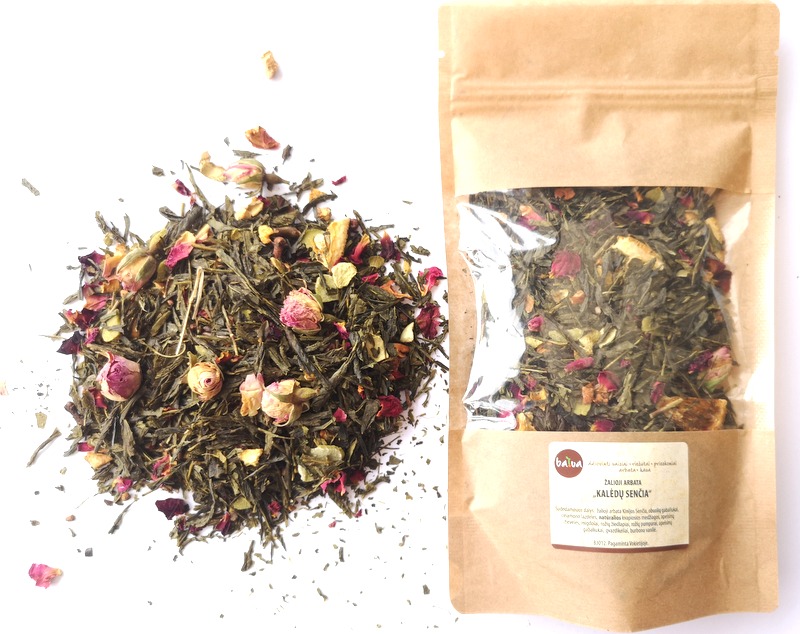 7| Žalioji arbata "KALĖDŲ SENČIA" (natūraliai aromatizuota), 100 g