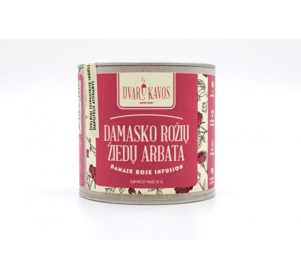 5| Damasko rožių žiedų arbata, pagaminta Lietuvoje, 25 g