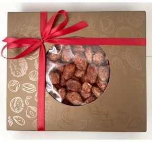 6| Karamelizuoti migdolų riešutai, 400 g (194 x 165 x 40 mm)